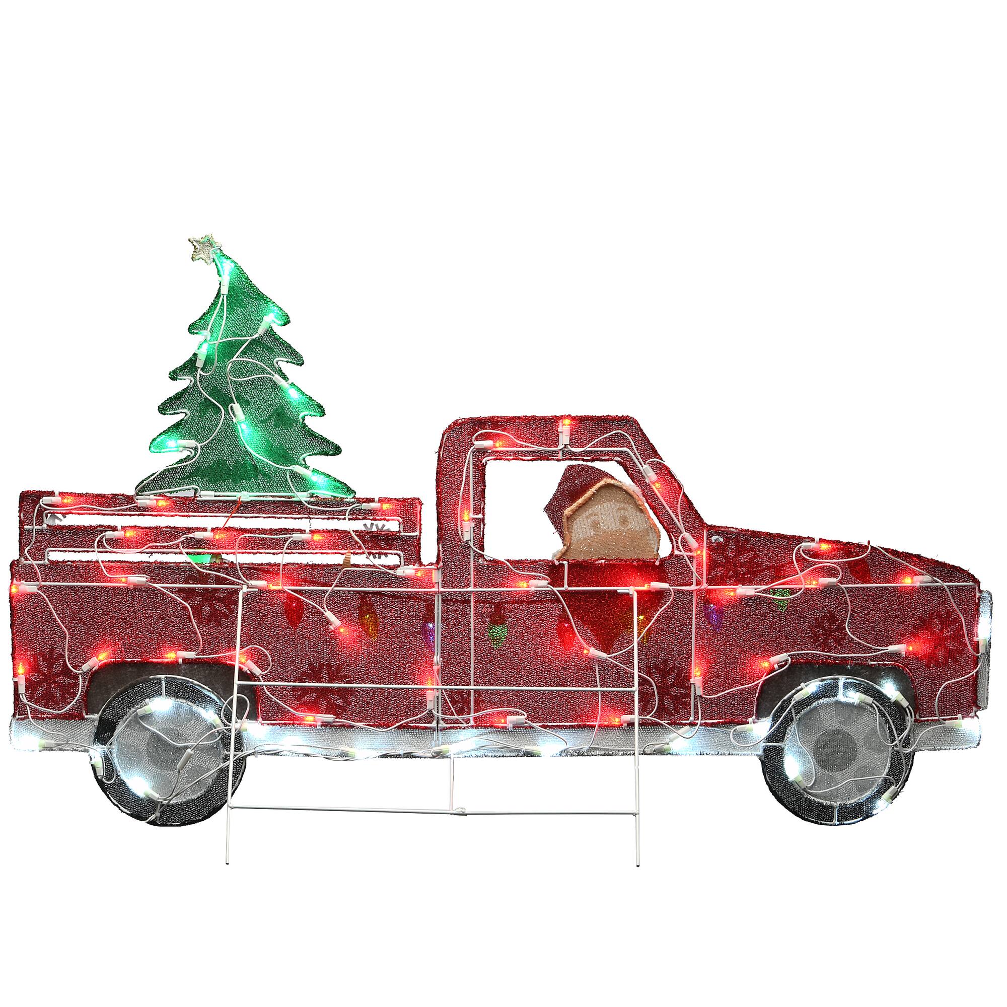 27'' Pre-Lit Santa in Red Truck Decoration